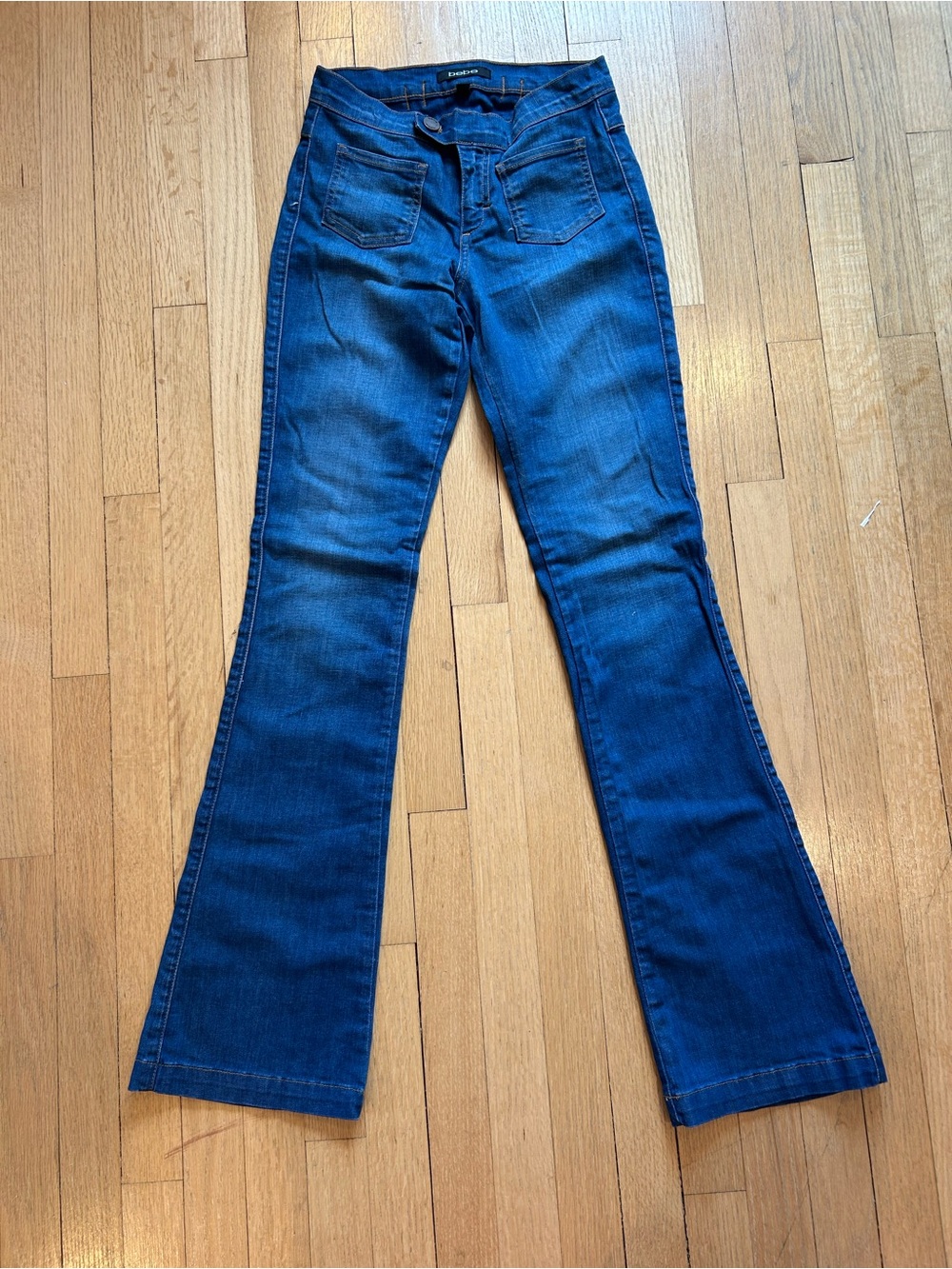 Vintage Bebe Women's Goegeous color Blue Flared Jeans